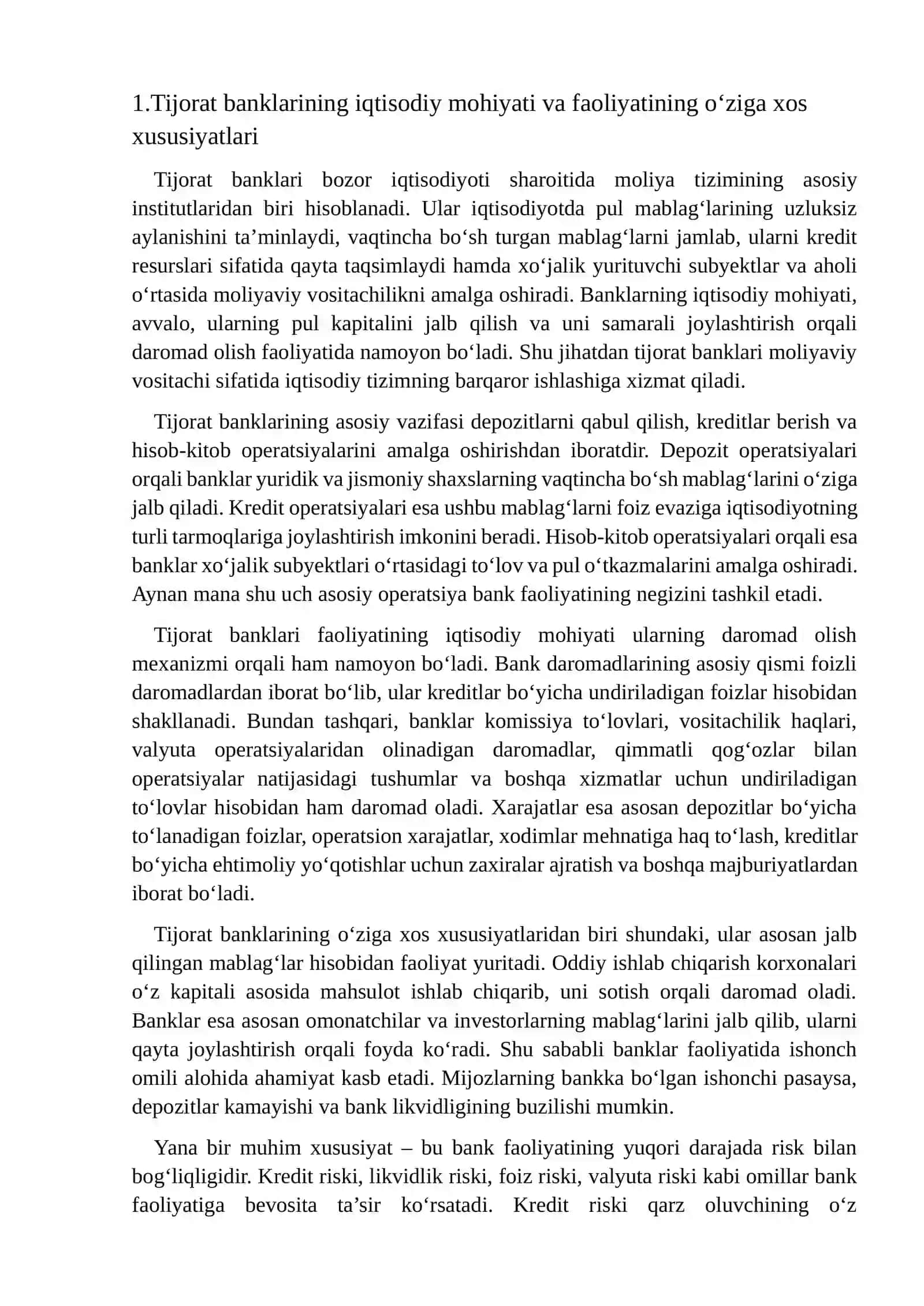 Tijorat banklarini soliqqa tortish uslubiyati va uning o'ziga xos xususiyatlari 3