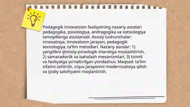 Pedagogikning innovatsion faoliyati 3