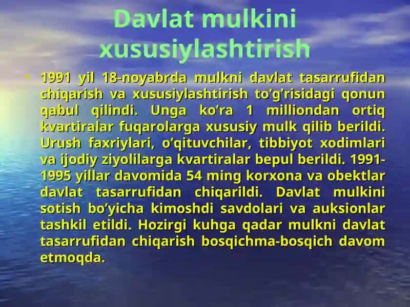 MUSTAQILLIK YILLARIDA O’ZBEKISTONDAGI IJTIMOIY-IQTISODIYO’ZGARISHLAR 3