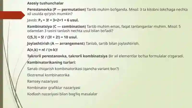 Kambinatorika 3