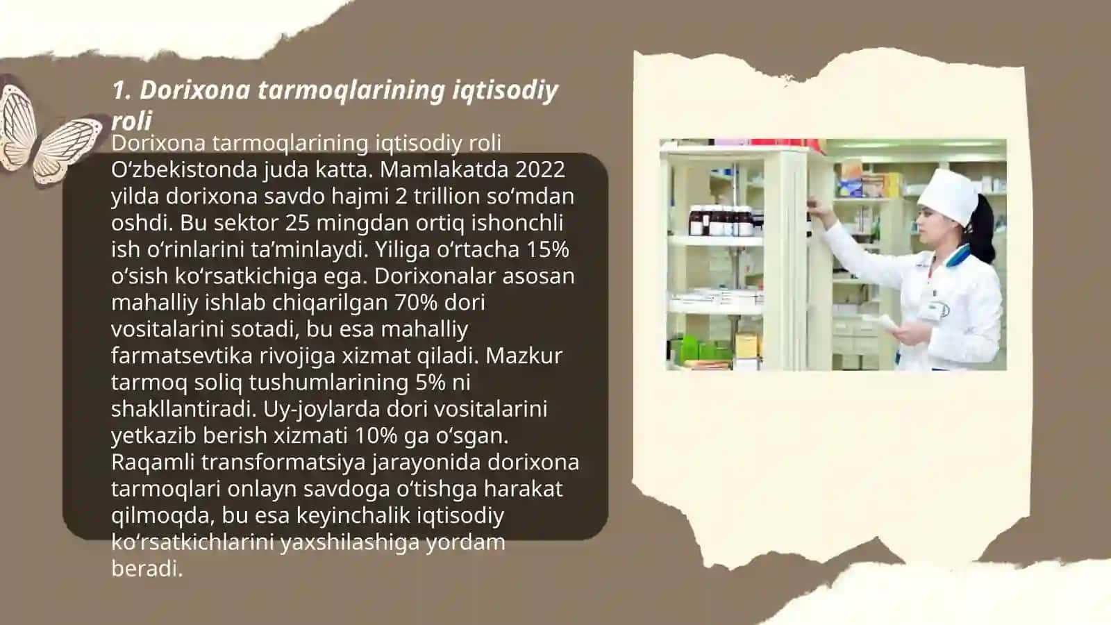 Dorixona tarmoqlarining iqtisodiy roli 3