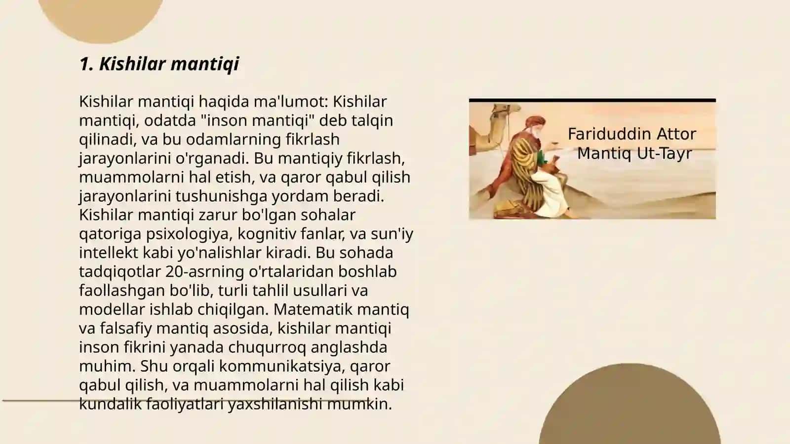 Kishilar mantiqi 3