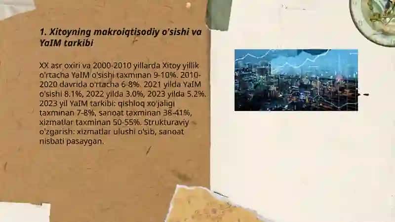 Xitoy iqtisodiyoti, Uning macro va micro iqtisodiyoti 3