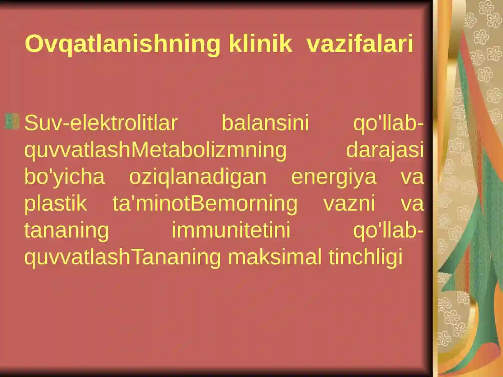 Jarrohlikda bemorlarni oziqlantirish 3