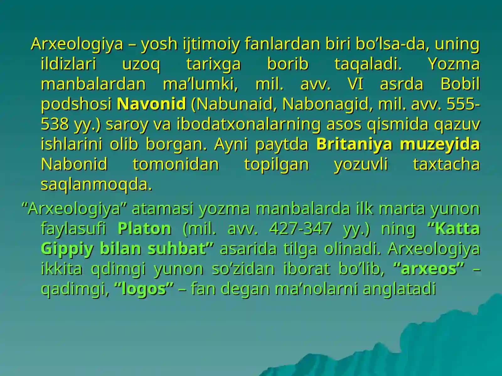 Arxeologiya asoslari faniga kirish 3