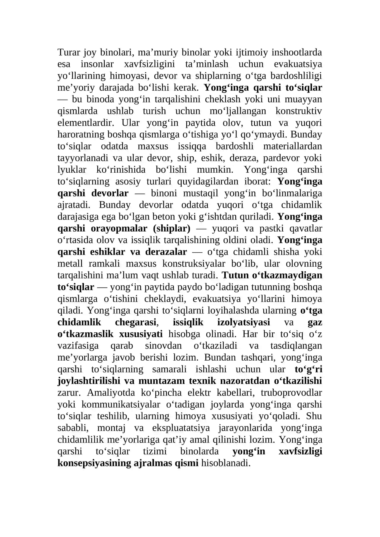 O'tga chidamlik normalarini o'rganish 3