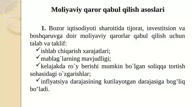 Moliyaviyqarorlar 3