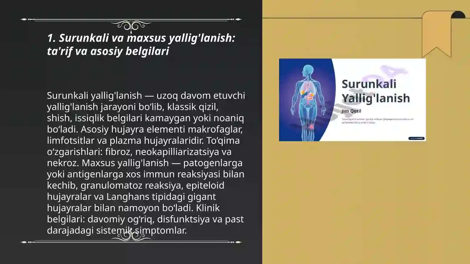Surunkali VA Maxsus Yallig'lanishlar 3