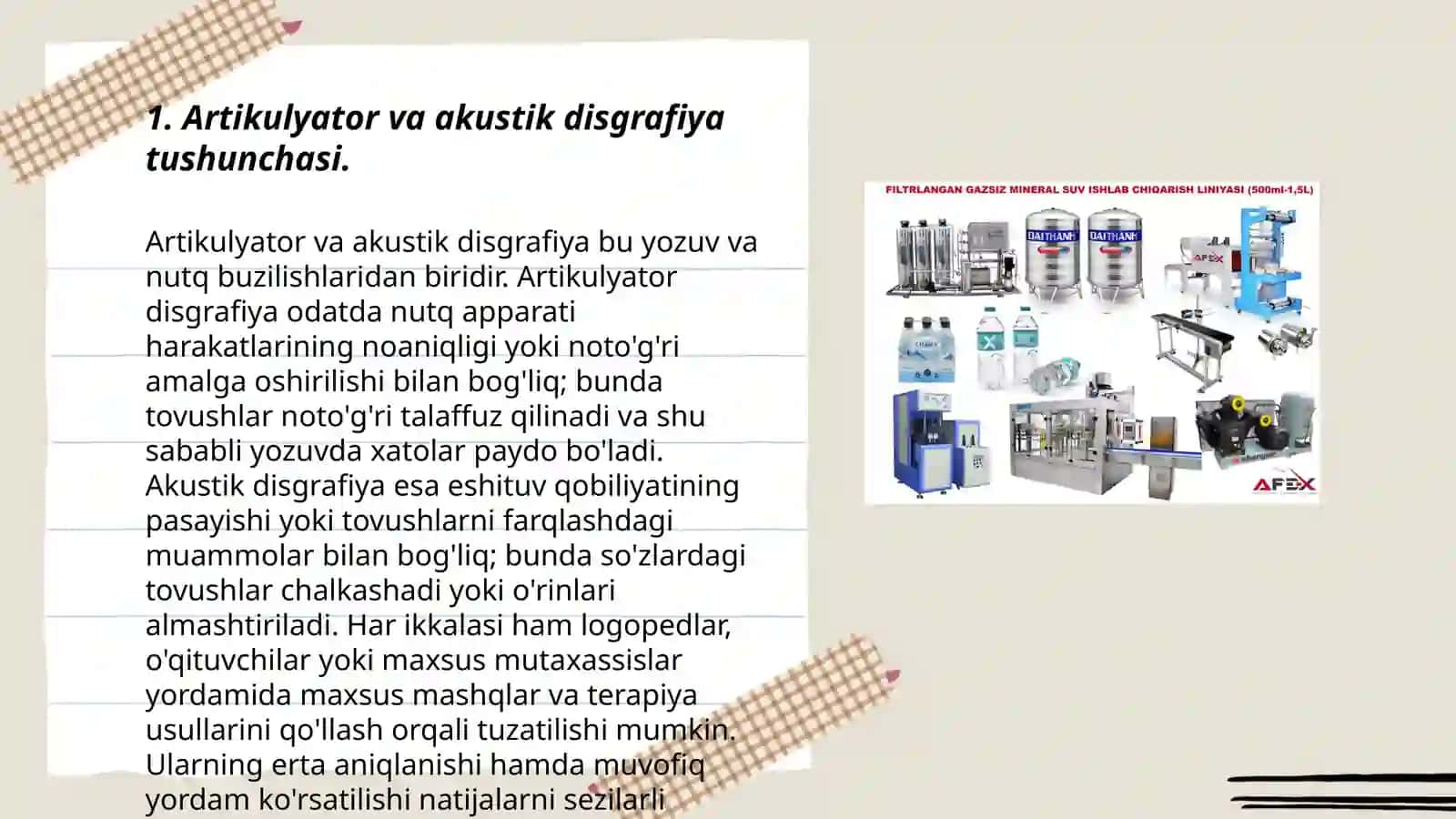 Artikulyator - akustik disgrafiya va fonematik disleksiyani bartaraf etishda olib boriladigan korreksion ish tizimi va davrlari (1,2, 3-davrlar), qo‘llaniladigan topshiriqlar 3