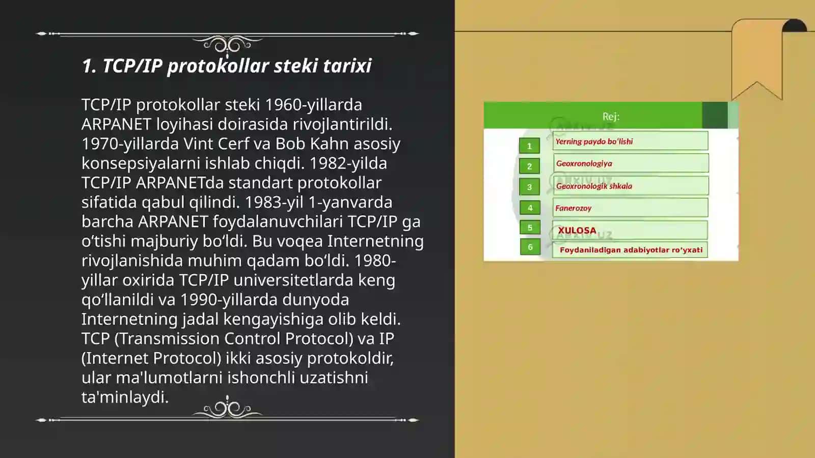 TCP | IP protokollar steki haqida umumiy tushuncha 3