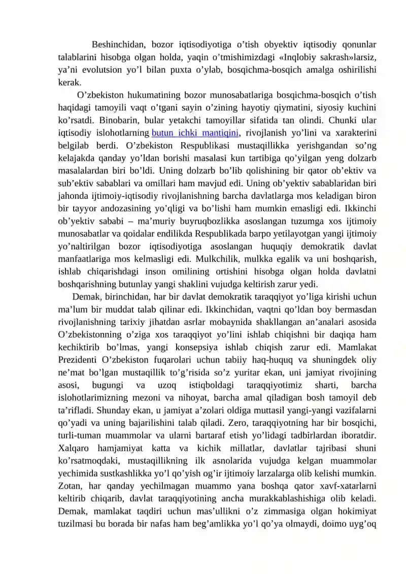 Mustaqil taraqqiyotning dastlabki bosqichidagi muammolar 3