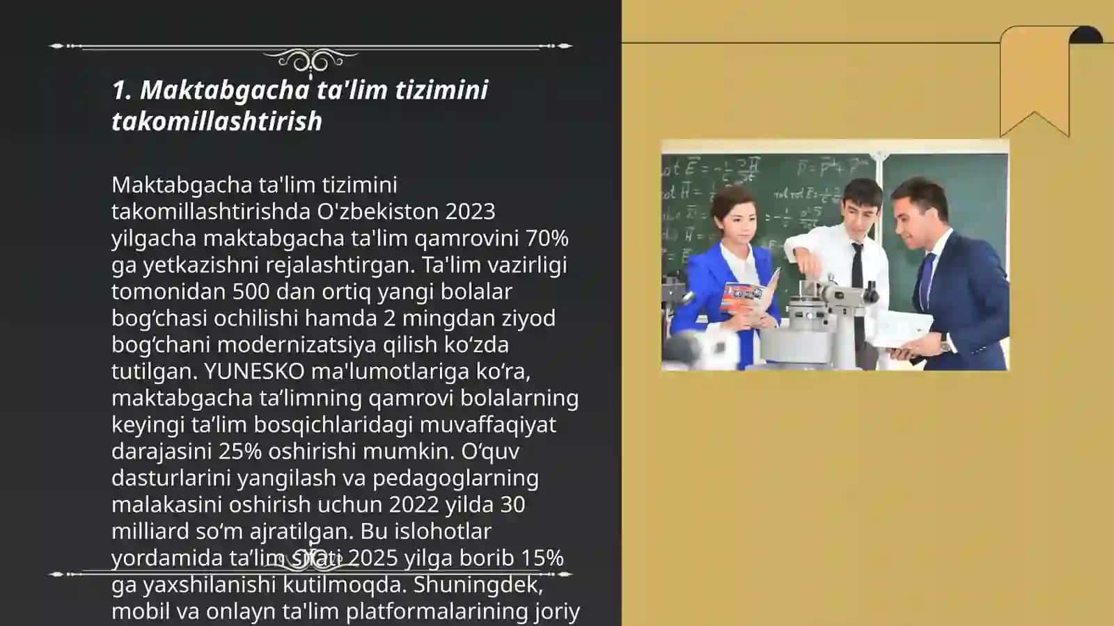 O‘zbekistonda maktabgacha va xalq ta‘limini 2030-yilgacha rivojlantirish konsepsiyalari 3