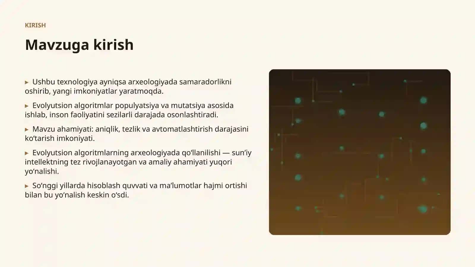 Evolyutsion algoritmlarning arxeologiyada qoʻllanilishi 3