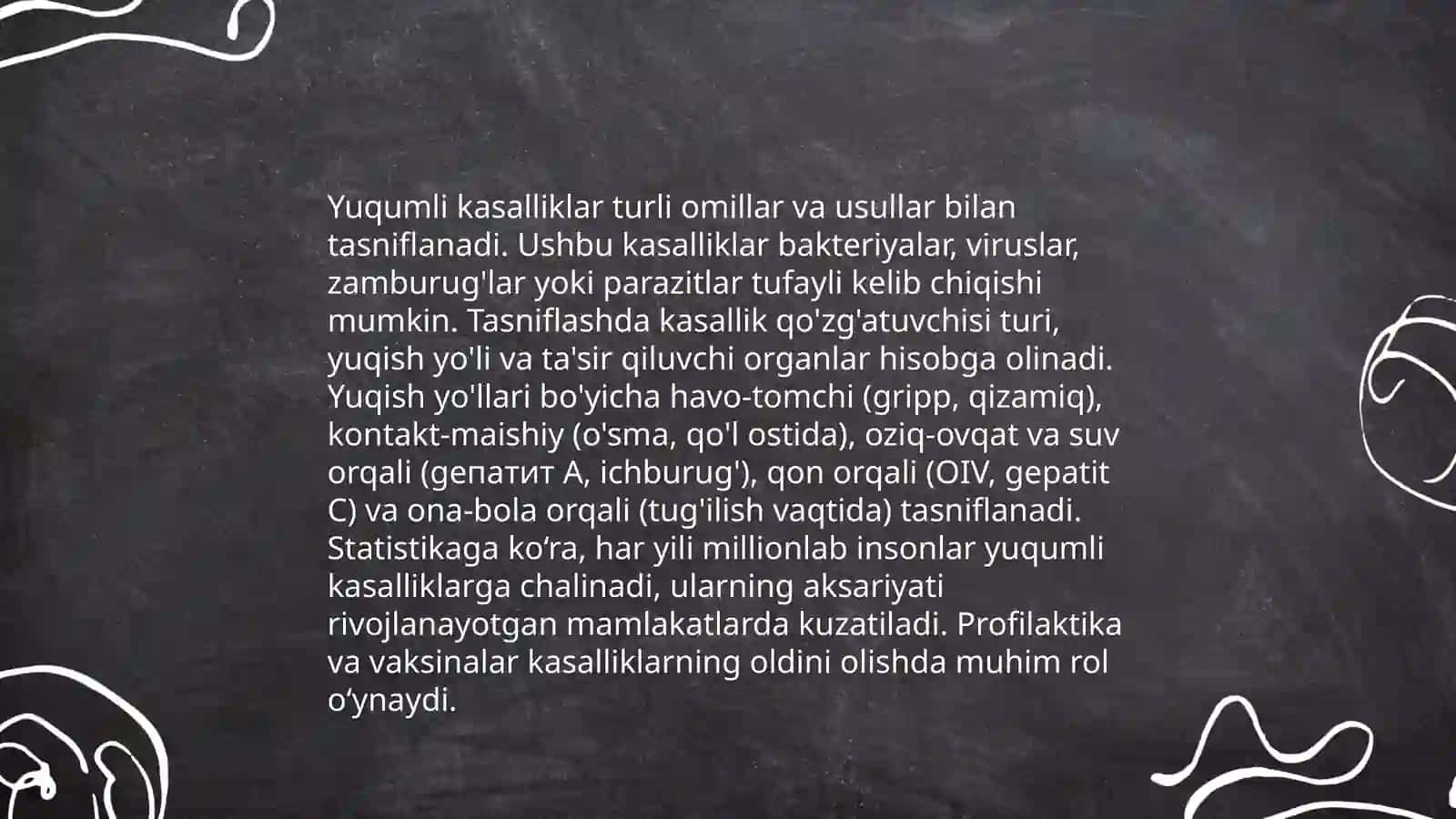 Yuqumli kasalliklarni paydo boʻlish nazariyasi va tibbiy statistika 3