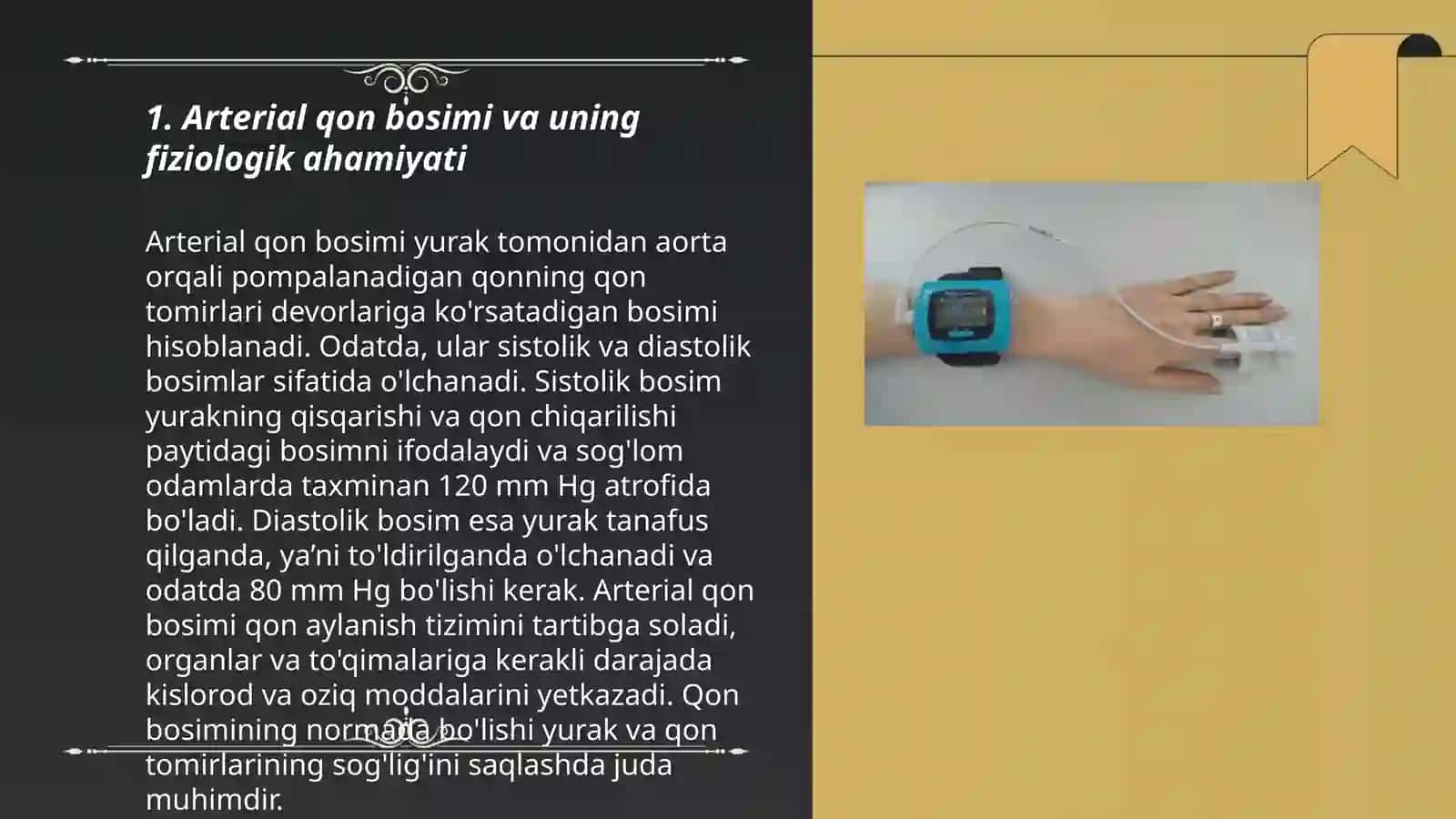 Arterial Qon bosimi, mikrosirkulyatsiya tizimi, qon tomirlar boshqarilishi 3