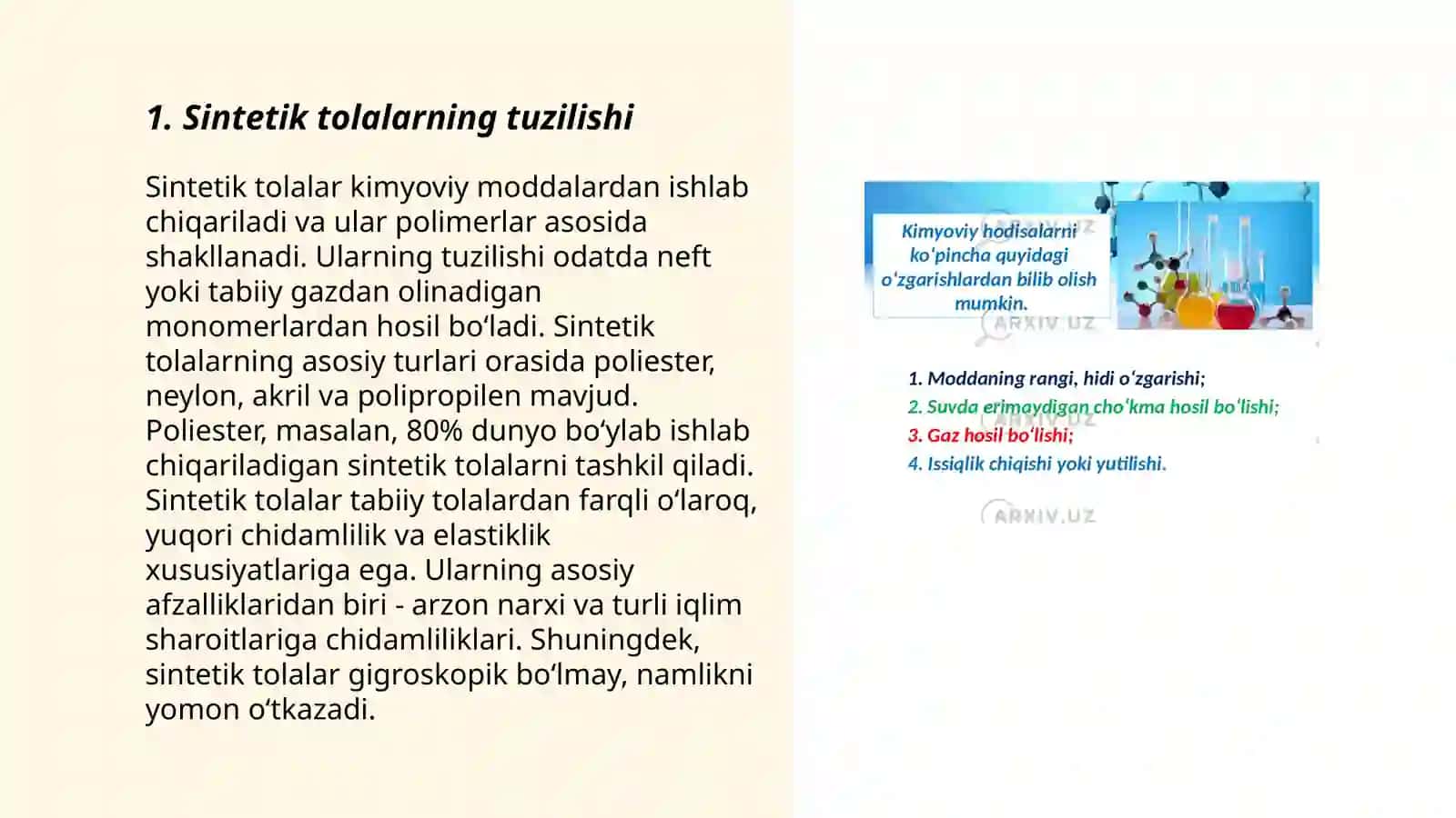 Sintetik tolalarning fizik-mexanik xossalari 3