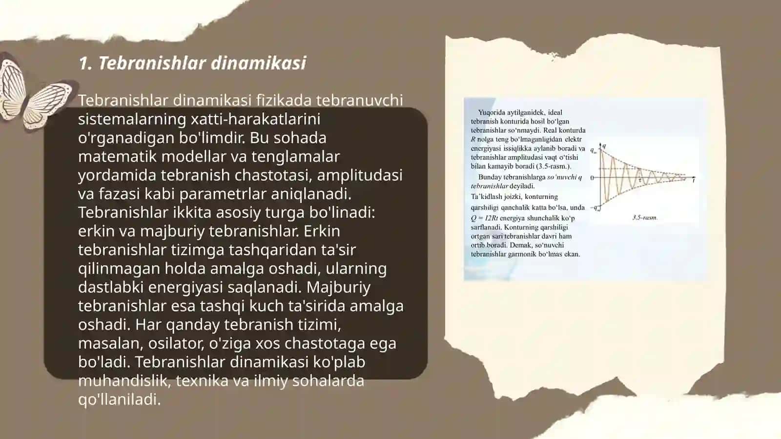 Tebranish va toʻlqinlar kabi fizik jarayonlarda qator tatbiqlari 3