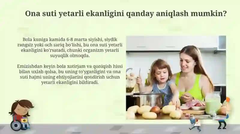 Emizikli ayollar bolalar va oʻsmirlar ovqatining gigiyenik asoslari, ovqatlanish jihatlari 3