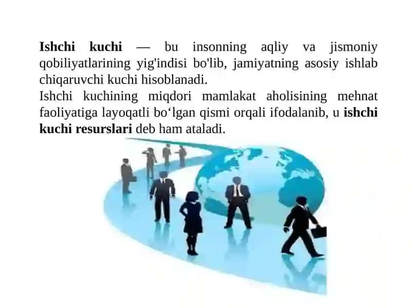 ISHCHI KUCHI, UNING BANDLIGI VA ISHSIZLIK 3