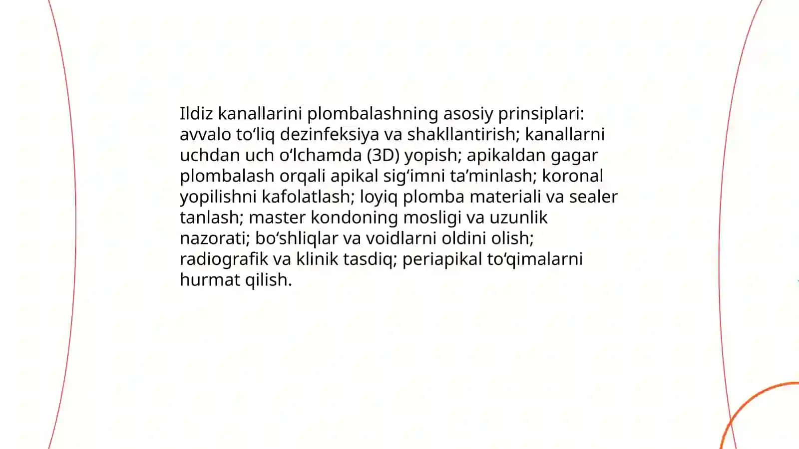 Klinik endodontiyada. Ildiz kanallarini plombalash usullari 3