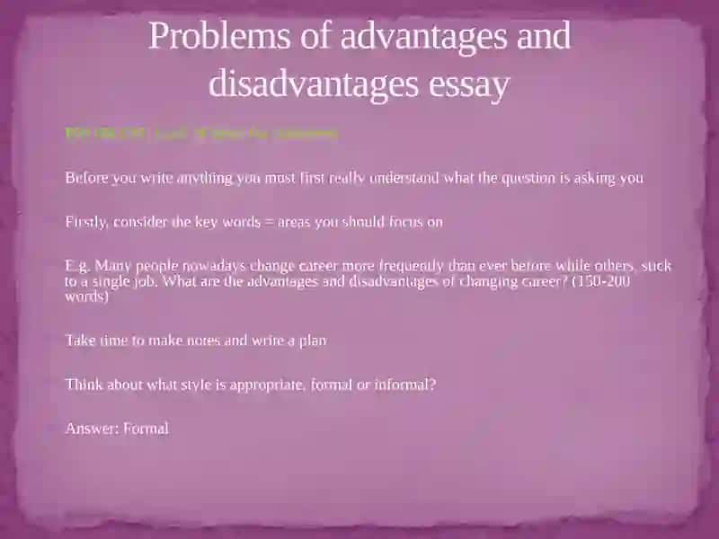 THE PROBLEMS OF ADVANTAGES AND DISADVANTEGES ESSAYS 3