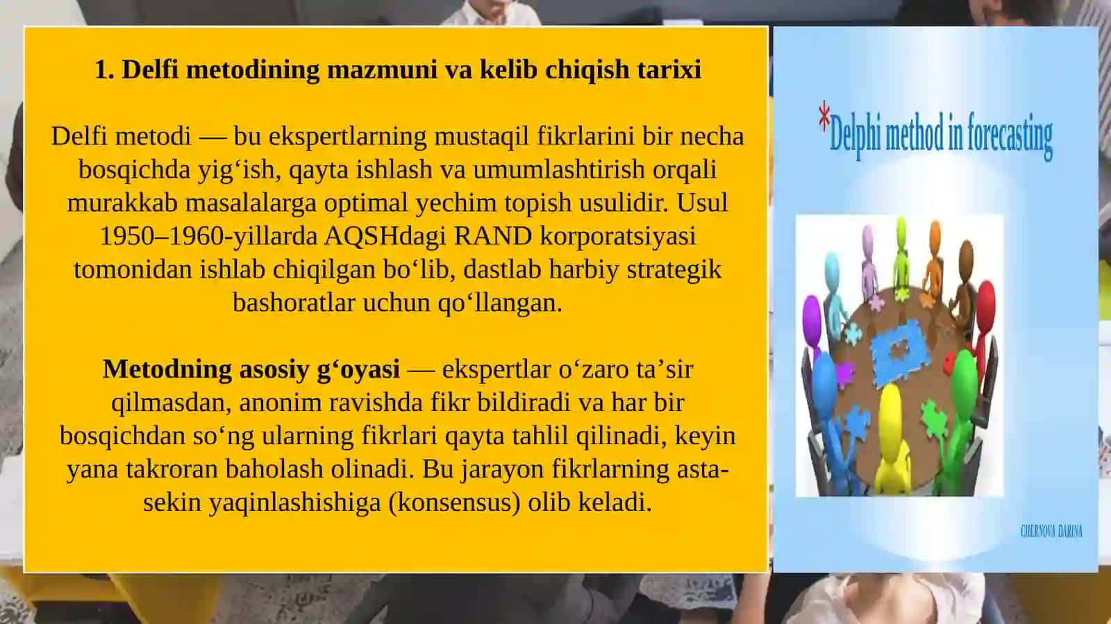 Delfi metodi va uning qaror qabul qilishdagi qo‘llanilishi 3