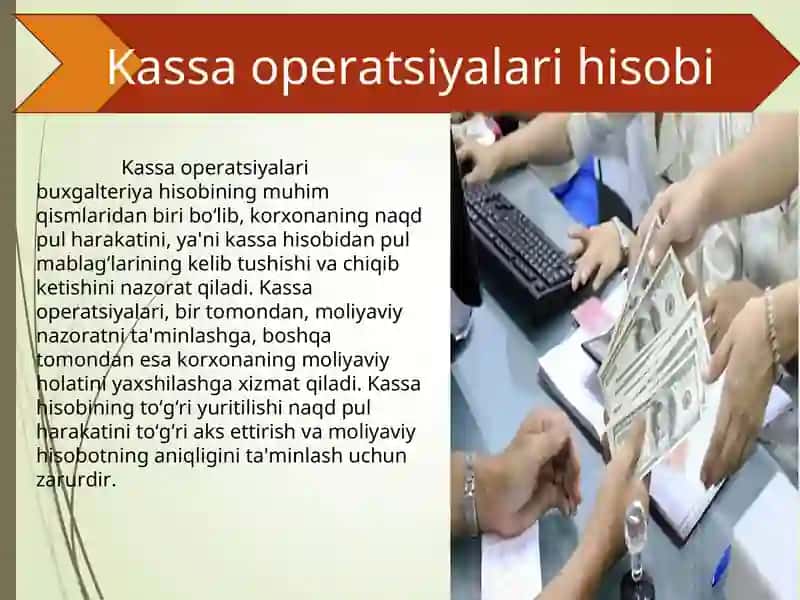 Kassa operatsiyalari hisobi 3