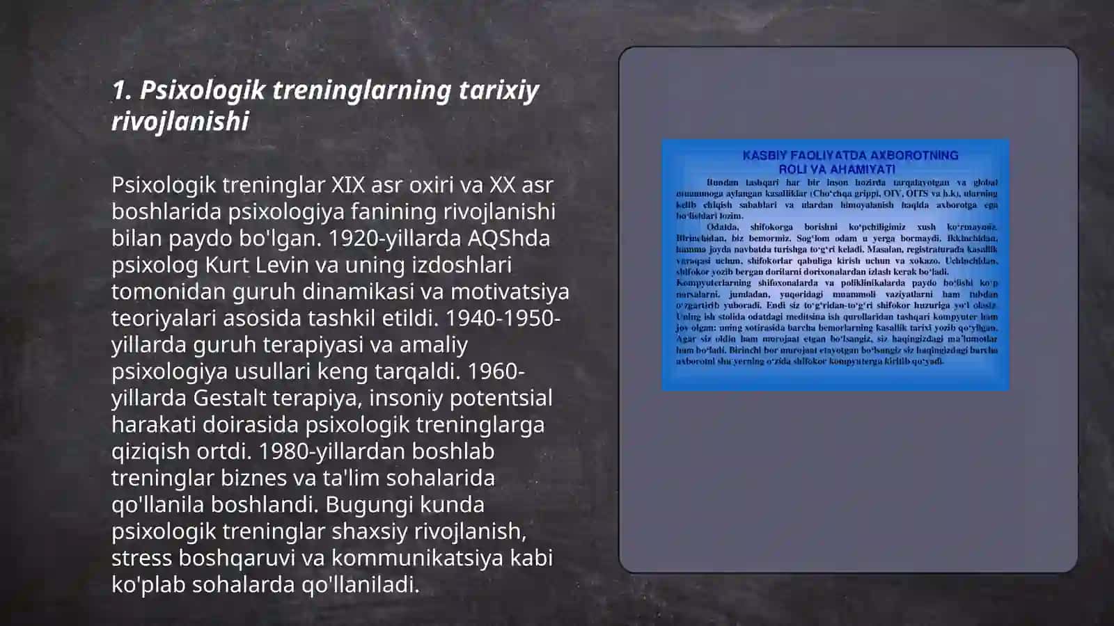 Psixologik trening tarixiy va guruhiy terapeyaning tashkiliy-uslubiy jihatlari 3