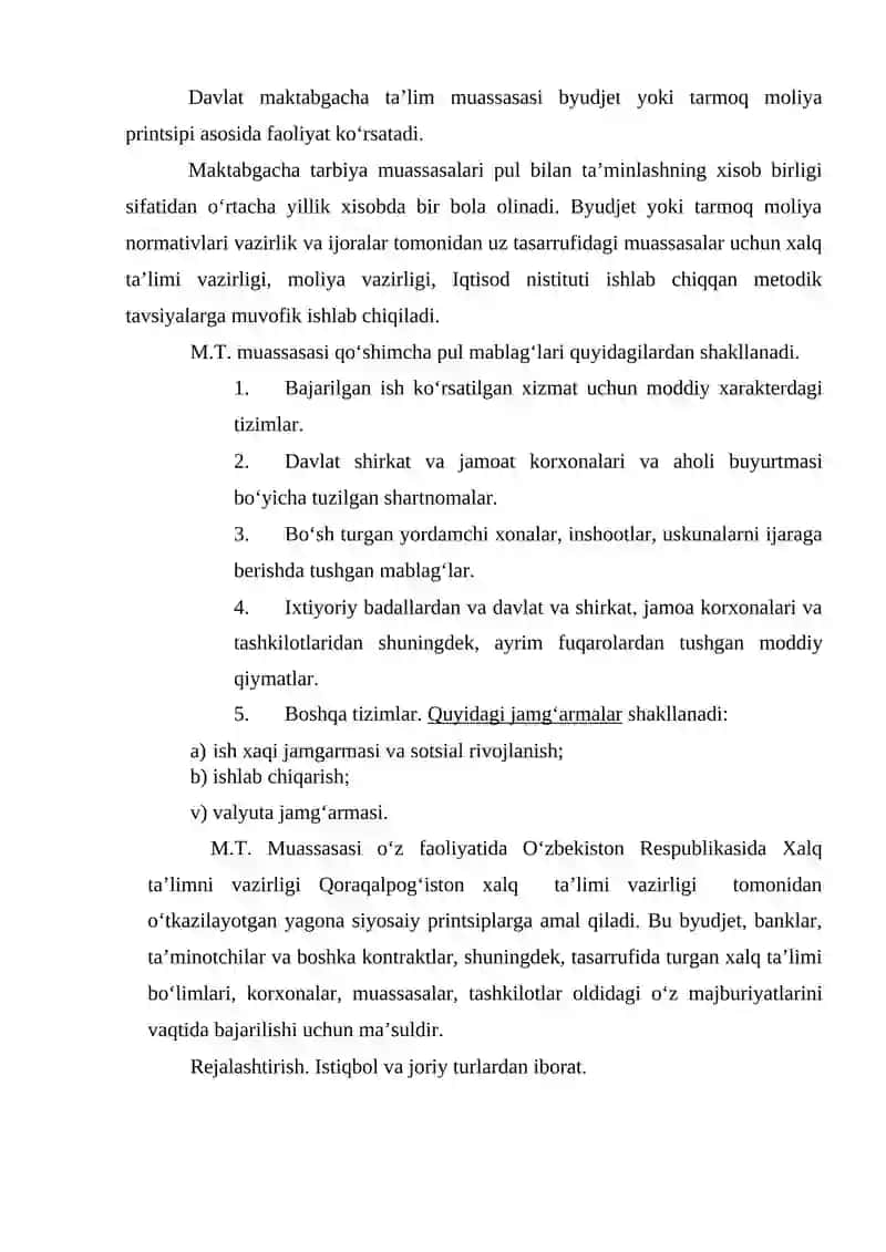Maktabgacha va boshlang'ich ta'lim rejasi 3