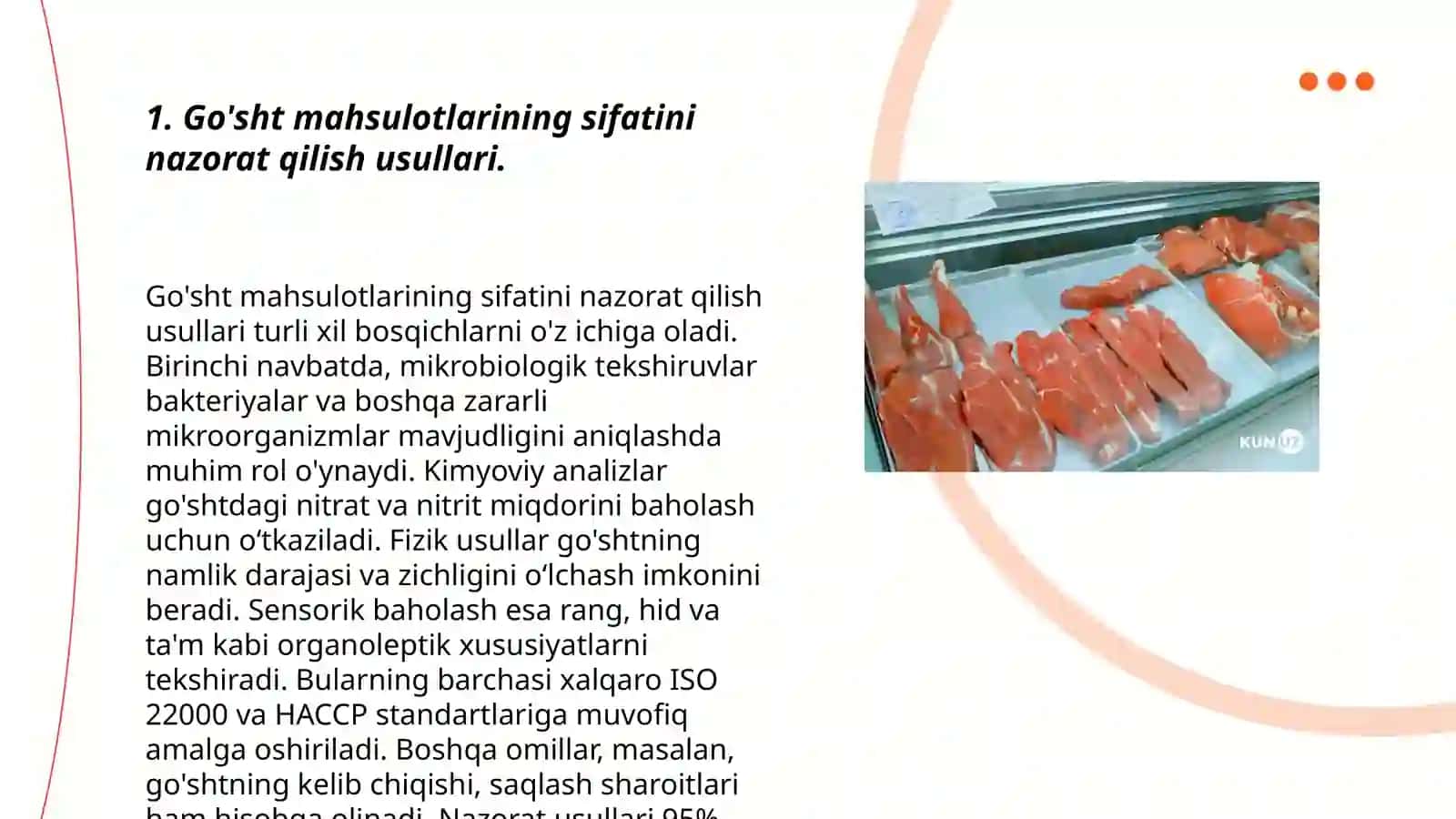 Oziq-ovqat mahsulotlarini sifatini nazorat qilish (gòsht mahsulotlari misolida) 3