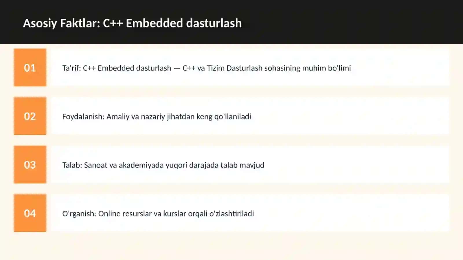 C++ VA TIZIM DASTURLASH 3