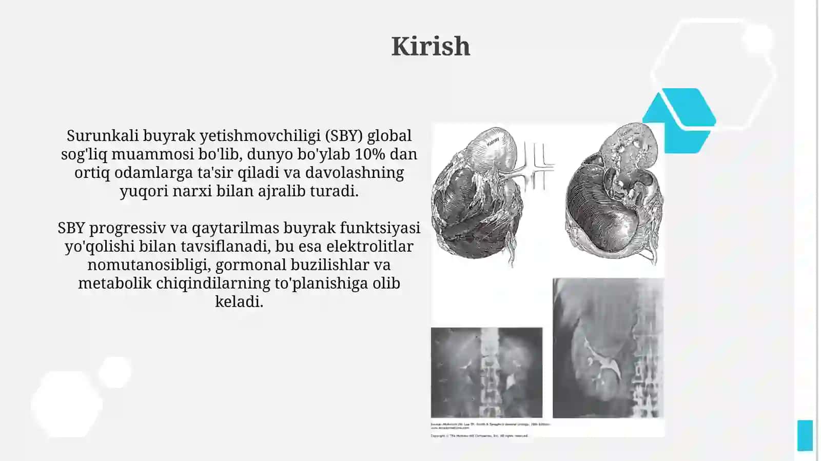 Surunkali buyrak yetishmovchiligi etiologiyasi, patogenezi, tasnifi, klinik sindromlari 3