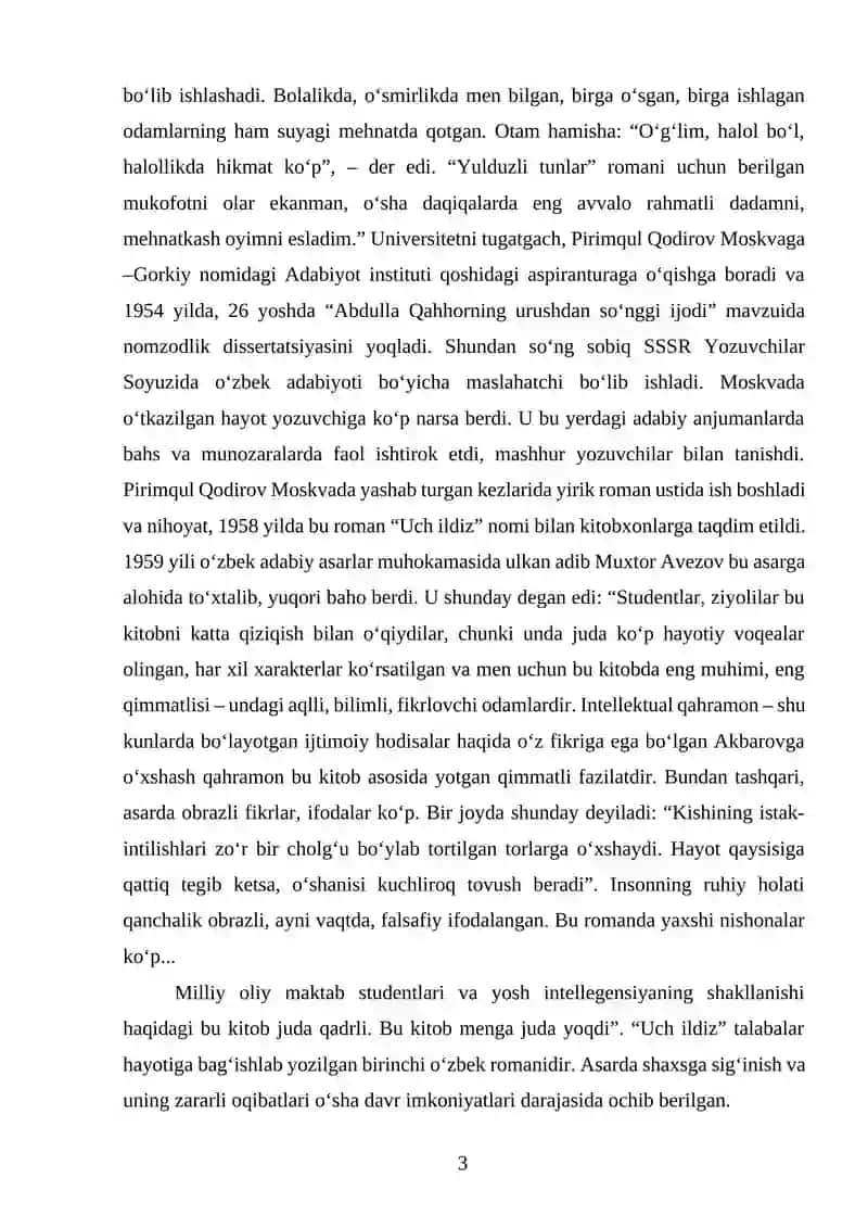 O‘zbek nasrida Pirimqul Qodirovning o‘rni 3