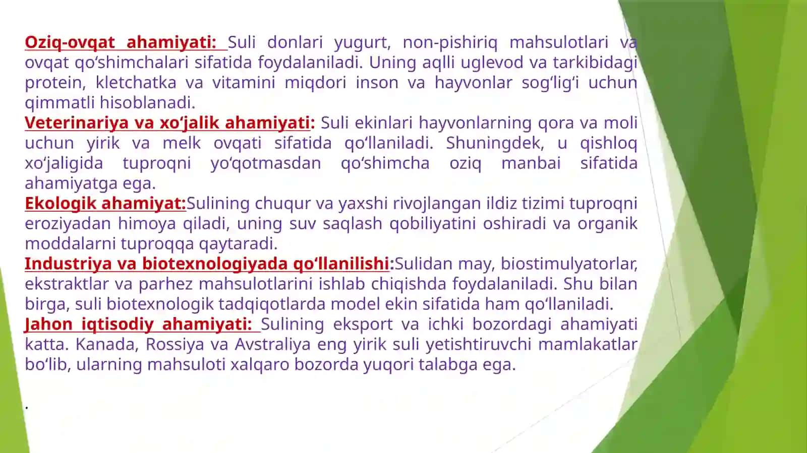 SULI AHAMIYATI KELIB CHIQISHI BIOLOGIYASI VA YETISHTIRISH TEXNOLOGIYASI 3