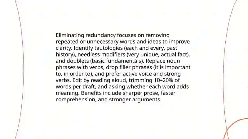 Practicing conciseness and clarity in writing 3