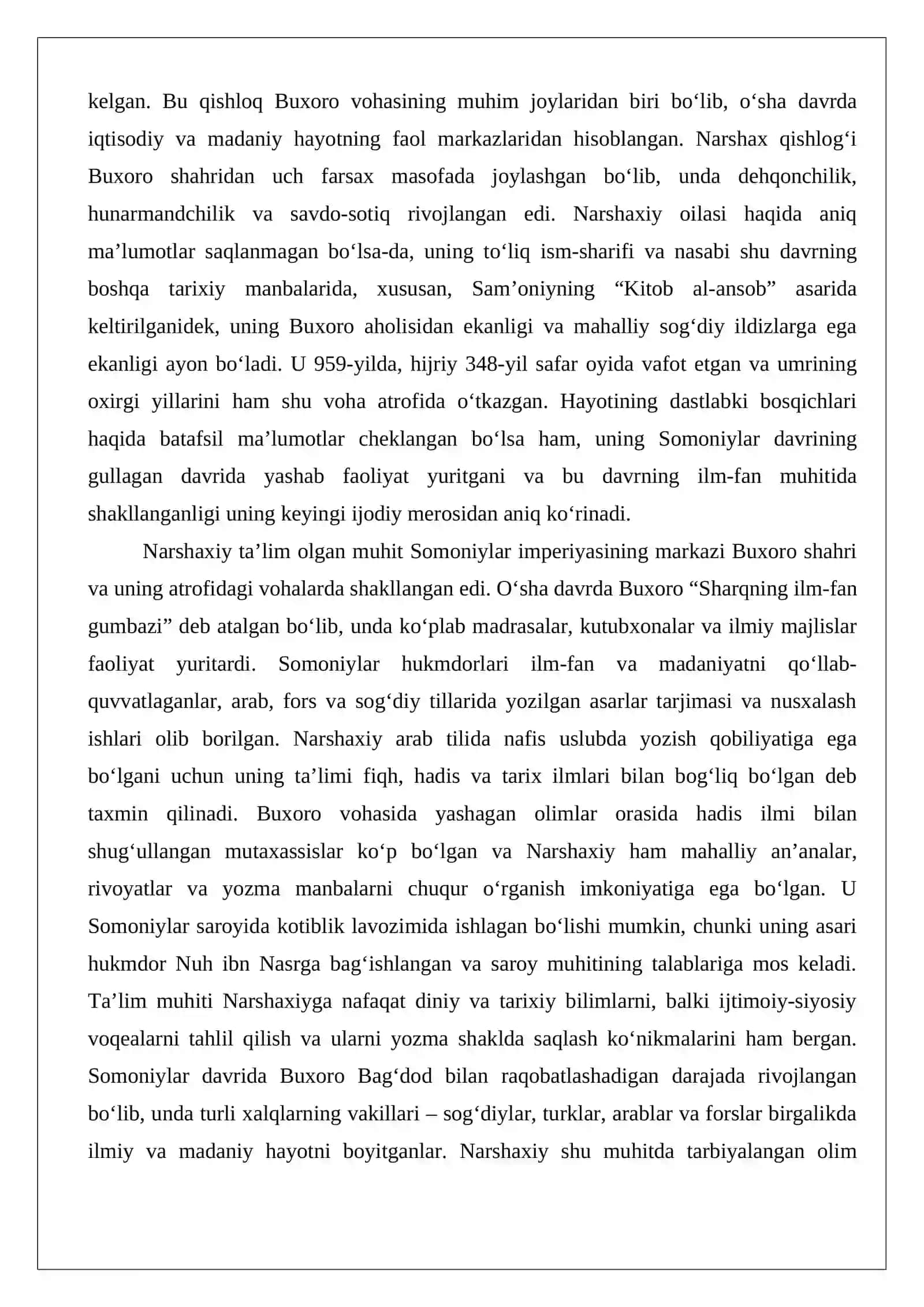 Abu Bakr Narshaxiyning hayoti va faoliyati 3