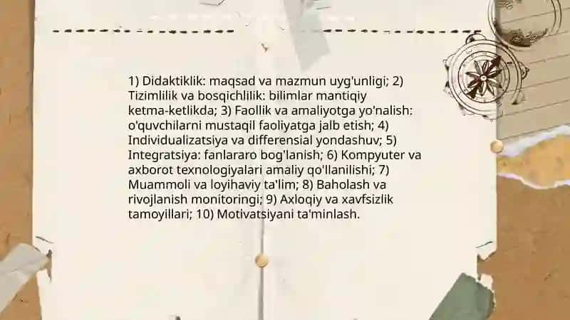 Informatika fanini o'qitish metodikasi 3