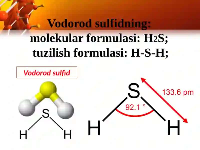 Oltingugurtning vodorodli birikmalar 3