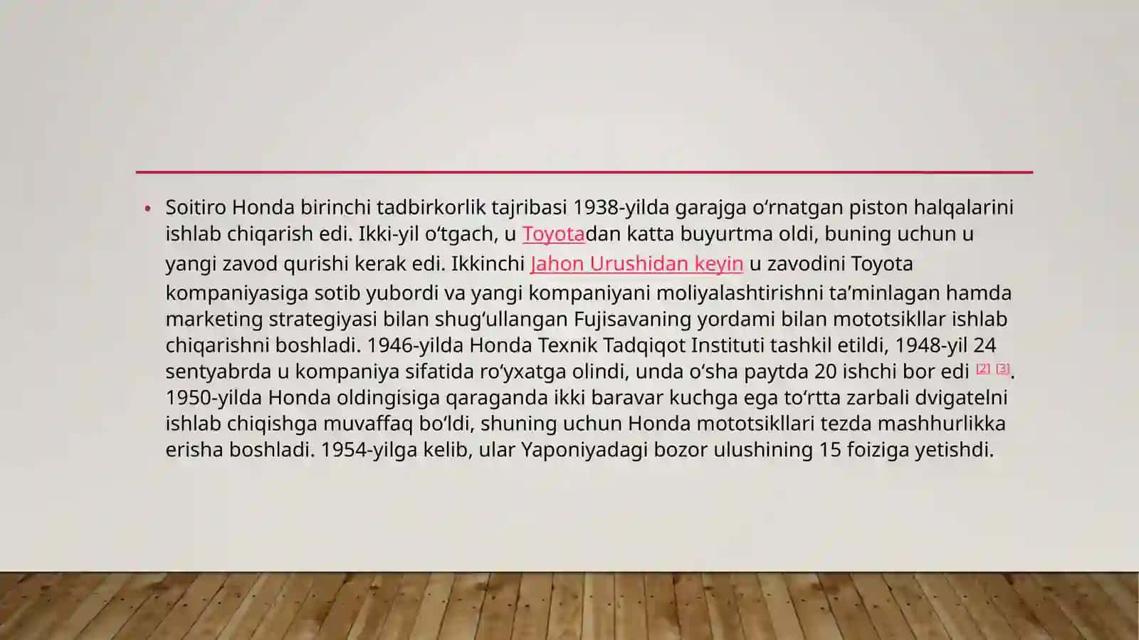 HONDA KOMPANIYASI TARIXI VA KELIB CHIQISHI 3