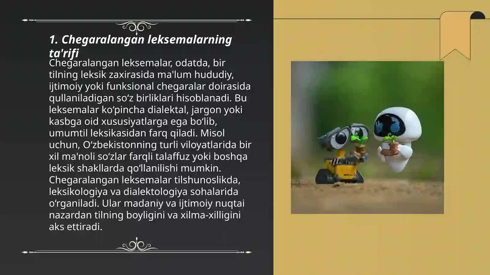 Ishlatilish doirasi chegaralangan va chegaralanmagan leksemalar 3