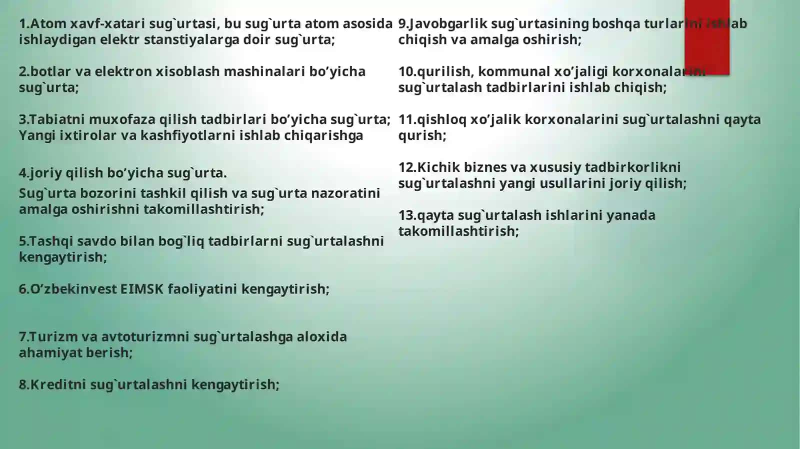 YEVROPADA SUG’URTA TURLARI 3