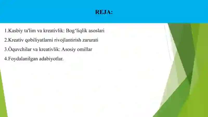 Kasbiy ta'lim tashkilotlari o'quvchilarida kreativ qobiliyatlarni rivojlantirish 3