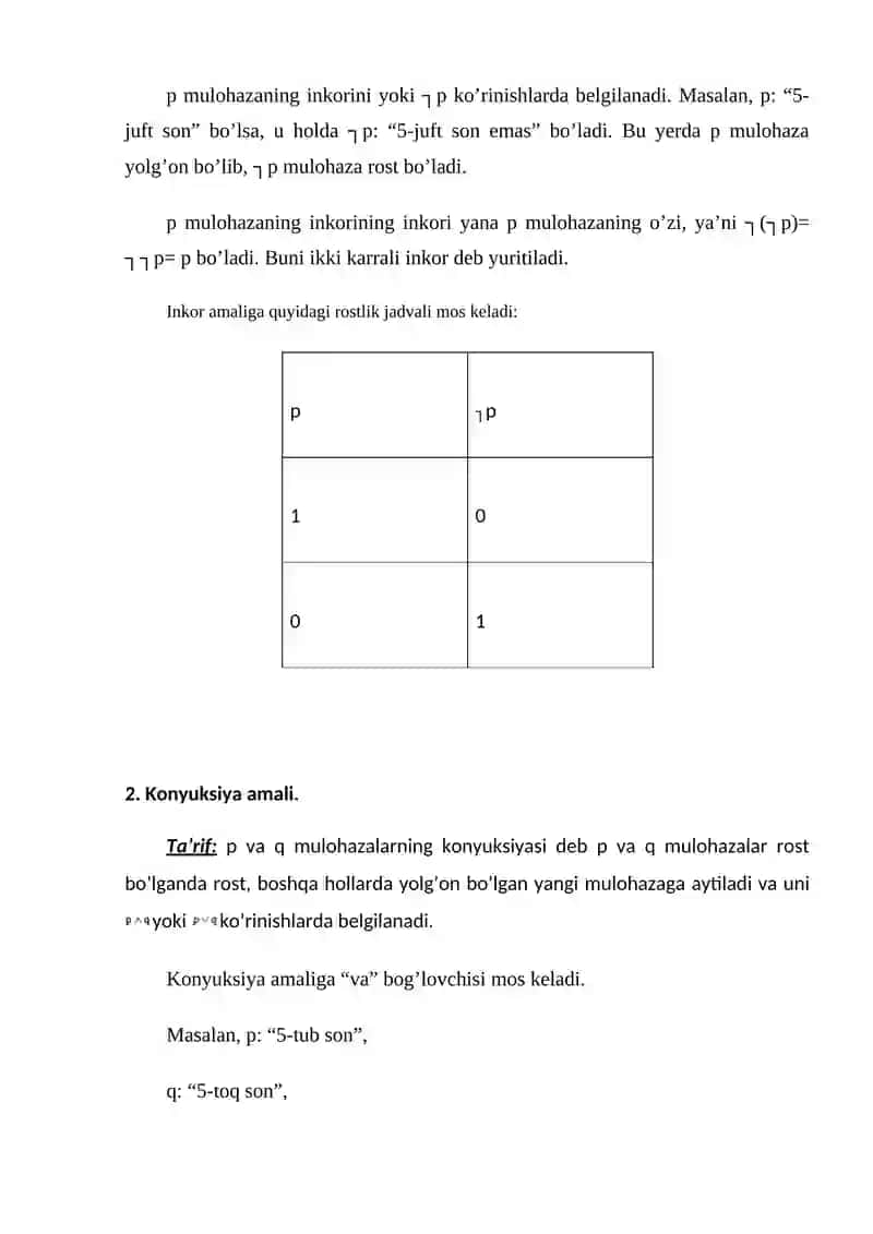 Mulohazalar algebrasi asosiy teng kuchliliklar 3