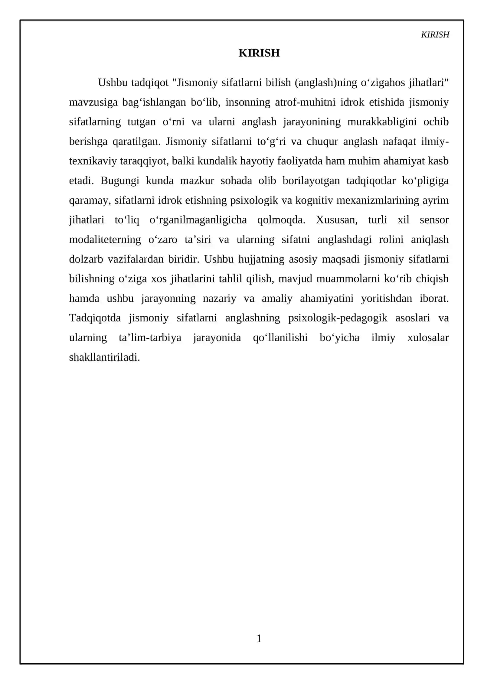 Jismoniy sifatlrni bilish(anglash)ning oʻzigahos jihatlari 3