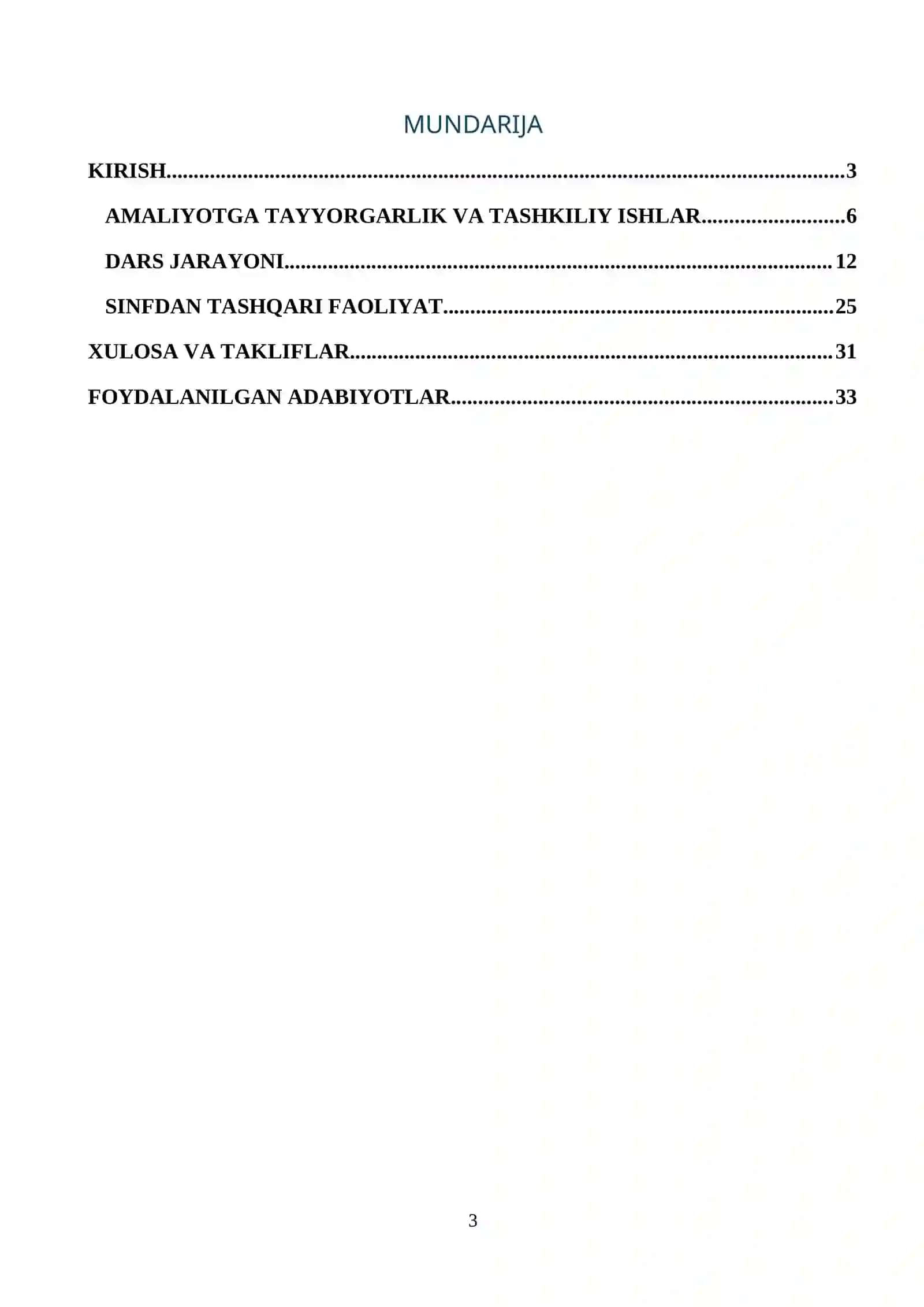 PEDAGOGIK AMALIYOT HISOBOTI 3