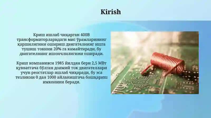 Ózgarmastokmatorlarning yakorzanjirga ketma-ket qarshlik ulab statistik tavsiflarni ôzgartirish 3