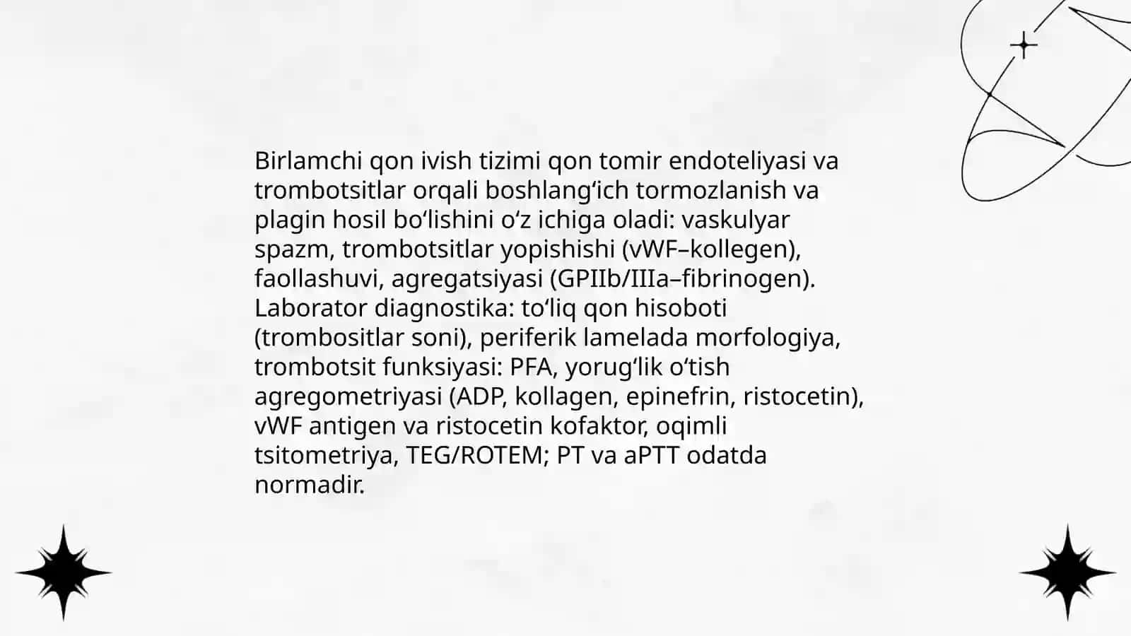 Birlamchi qon ivish tizimi va trombotsitlar patologiyasi laborator diagnostikasi 3