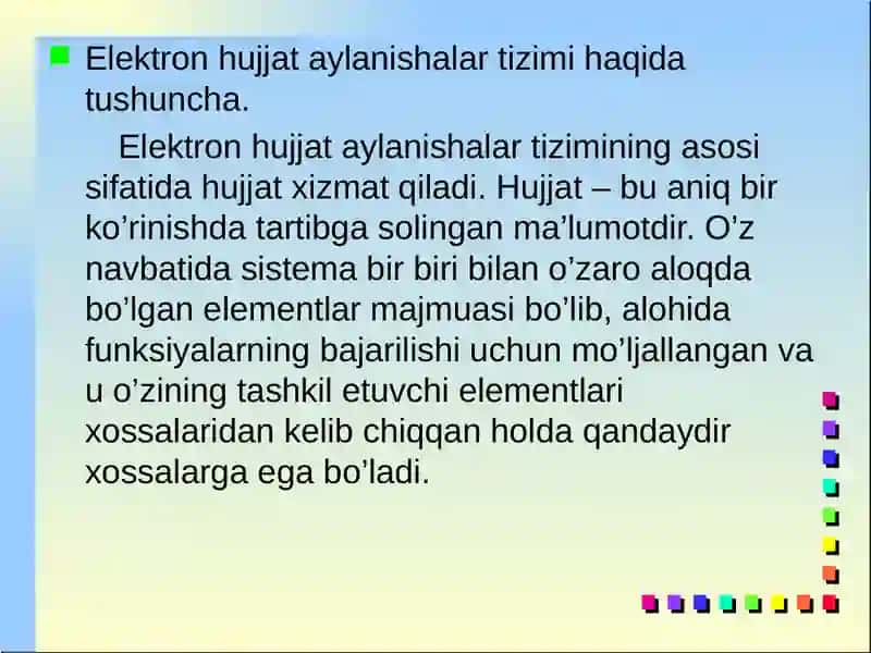 Elektron hujjat aylanishalar tizimi 3