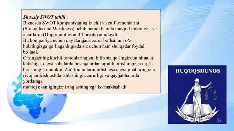 Huquqshunosning shaxsiy rivojlanish rejasi 3
