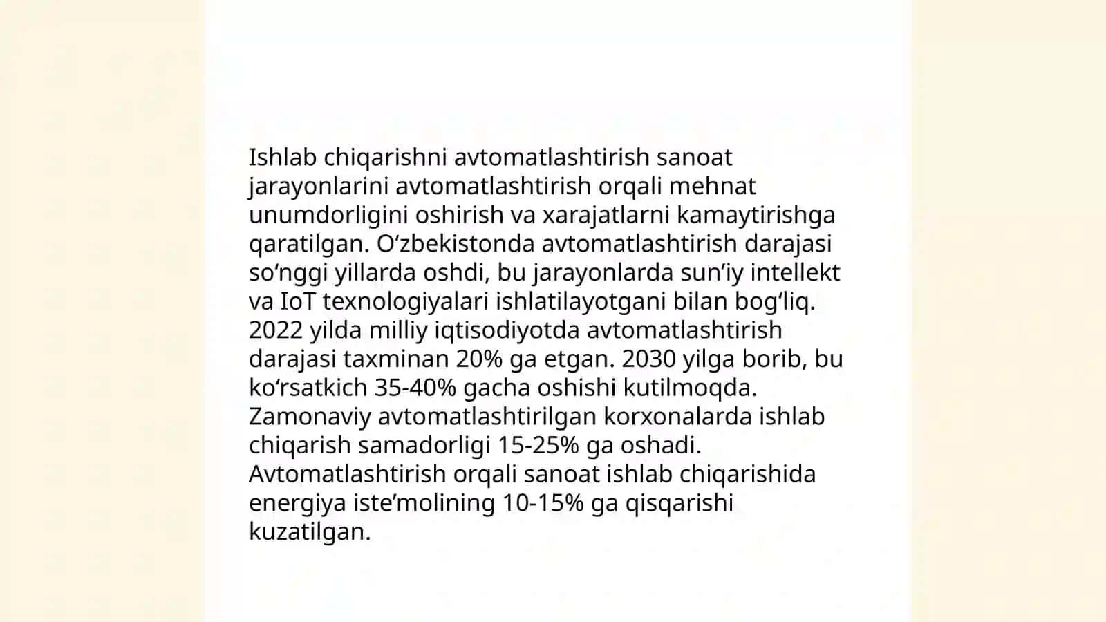 ISHLAB CHIQARISHNI MODERNIZASIYA QILISH, TEXNIK VA TEXNOLOGIK QAYTA JIHOZLASH 3